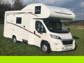 Alkovenwohnmobil mit Stockbetten bis 6 Personen, Navigation, Rückfahrkamera