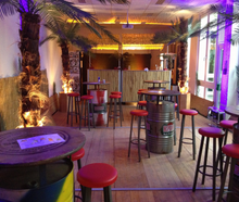 Bambus-Theken-Kombi mieten – Bartheke, Mobile Bar, Ausschanktheke, Eventtheke, Theken & Bars