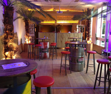 Bambus-Theken-Kombi mieten – Bartheke, Mobile Bar, Ausschanktheke, Eventtheke, Theken & Bars