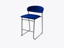 Barhocker mit Rückenlehne TEDDY, blau