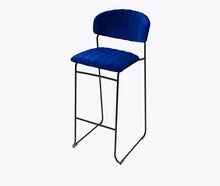 Barhocker mit Rückenlehne TEDDY, blau