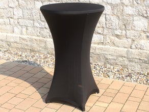 Stehtischhussen mieten – Stretchhussen weiß & schwarz für 80 cm Stehtische
