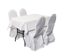Dinnerset 4P. gerade / Husse Tisch Stuhl  Banketttisch Bankettstuhl