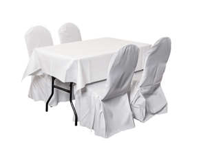 Dinnerset 4P. gerade / Husse Tisch Stuhl  Banketttisch Bankettstuhl