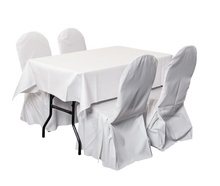 Dinnerset 4P. gerade / Husse Tisch Stuhl Banketttisch Bankettstuhl
