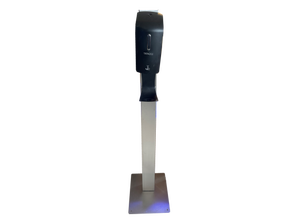 Desinfektionssäule schwarz (automatisch) mieten – Miettisch, Eventtisch, Veranstaltungstisch