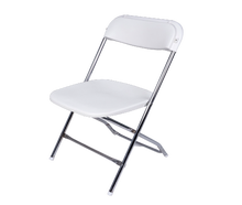 Samsonite Kunststoff-Klappstuhl weiß/Chrom