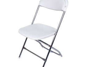 Samsonite Kunststoff-Klappstuhl weiß/Chrom