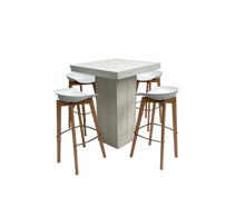 Woodlounge Stehtischset Keeve weiß flach 4P. mieten – Stehtisch, Bistrotisch, Hochtisch, Partytisch