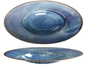 Aqua Blue Porzellanteller