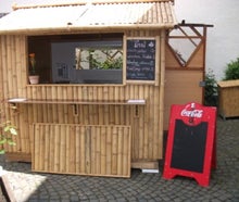 Bambus Bude, Bambushütte, Bambus Bar, Bambusbude, Bambusbar, Imbissbude