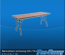 Banketttisch rechteckig 120cm