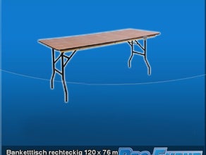 Banketttisch rechteckig 120cm
