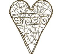 Drahtherz, gold