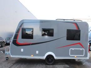 Wohnwagen mit Einzelbetten, Mover, Markise, Fahrradträger