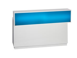 Lacktheke weiß mit LED Aufsatz