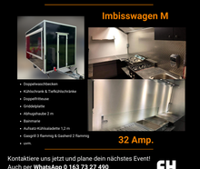 Imbisswagen M mieten | Kompakt (4m) + HACCP | Für Events bis 500 Gäste