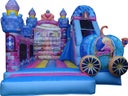 Prinzessinnen Hüpfburg mit Rutsche mieten – Hüpfburg für Kindergeburtstag & Event - Galerie - Bild 1
