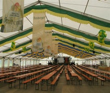 Großzelt: 30m x 60m oder 30m x 50m