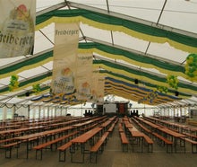 Großzelt: 30m x 60m oder 30m x 50m