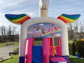 Hüpfburg Einhorn