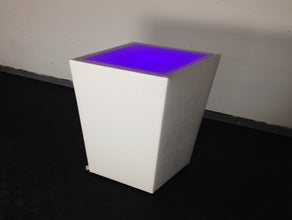 Loungetisch LED Premium weiß inkl. Glasplatte