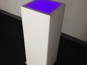 Loungetisch LED Premium weiß inkl. Glasplatte
