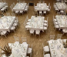 Tiffany, Chiavari, Bankettstühle weiße Hochzeitstühle Verleih Mieten