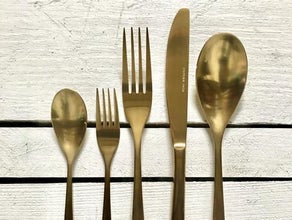 Menümesser (gold) , Goldbesteck