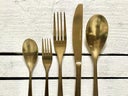 Menümesser (gold) , Goldbesteck