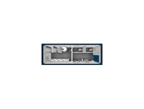 Sanitärcontainer "25 Personen" 20 Fuß 6,00x2,50m