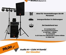 Party Musikanlage / Lichtanlage (ohne DJ) - Audio/Licht M