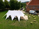 Sternzelt 3-Mast 21,70 x 12,60 Meter mit Boden mieten – Veranstaltungszelt, Festzelt, Eventzelt