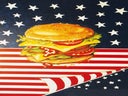 Burger Kulisse, Bühnenbild, Amerika, USA, Amerikanische Flagge, Hamburger