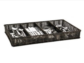 Besteckkasten, Besteckbehälter, Rattan