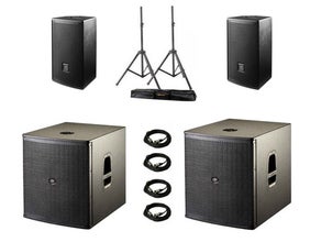 Lautsprecher Komplettsystem D.A.S. mit 2220 Watt AKTIV - anschließen und  los geht's!