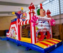Hüpfburg "Circus Spieleland" 8,5 m lang mieten ( Hindernisparcours, Hindernisbahn )