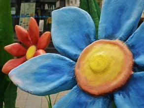 Riesenblumen, Blumen, Wiese, Kunstblumen, Blumenwiese