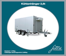 Kühlanhänger 2.6t / Kühlzelle / Mobile Kühlmöglichkeit / Eventcooler / Cooler / Kühltrailer