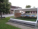 Mobiler Trailer Lounge, American Diner Bar, Roadshow, Bühne, TV Studio, messebau, Halle, Showbühne, Biergarten