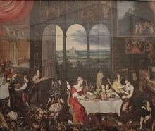 Barockes Mahl Kulisse, Kunst, Malerei, Barock