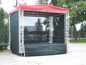 Bühne mit Sattel Dach 4x3 - 12m² für kleine Stadtfest, Präsentation, Events etc.