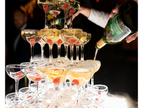 Champagner Coupé Glas mieten
