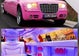 Stretchlimousine Lincoln Town Car in Weiß / Pink