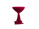 Wurfhusse mit Schleife bordeaux mieten – Stehtisch, Bistrotisch, Hochtisch, Partytisch, Miettisch