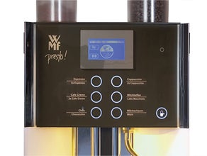 WMF Presto mit 2 Mühlen und Choco und Frischmilch Gastro Kaffeevollautomat Kaffeeautomat Kaffeemaschine Espressomaschine Espressoautomat für Messe BoSa Düsseldorf Köln Essen Dortmund