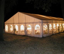 Festzelt 10m x 15m weiß mit 50% Sprossenfenster