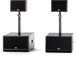 Aktiv Musikanlage 740 Watt RMS für Partys (150 - 200 Personen)