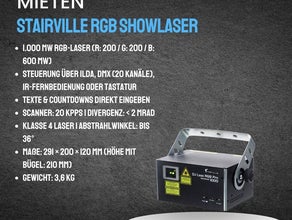 Stairville DJ Lase RGB Pro Advanced 1000