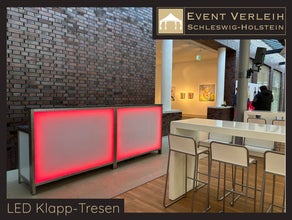 Beleuchtete LED Klapp-Tresen & Theken mieten – für Events